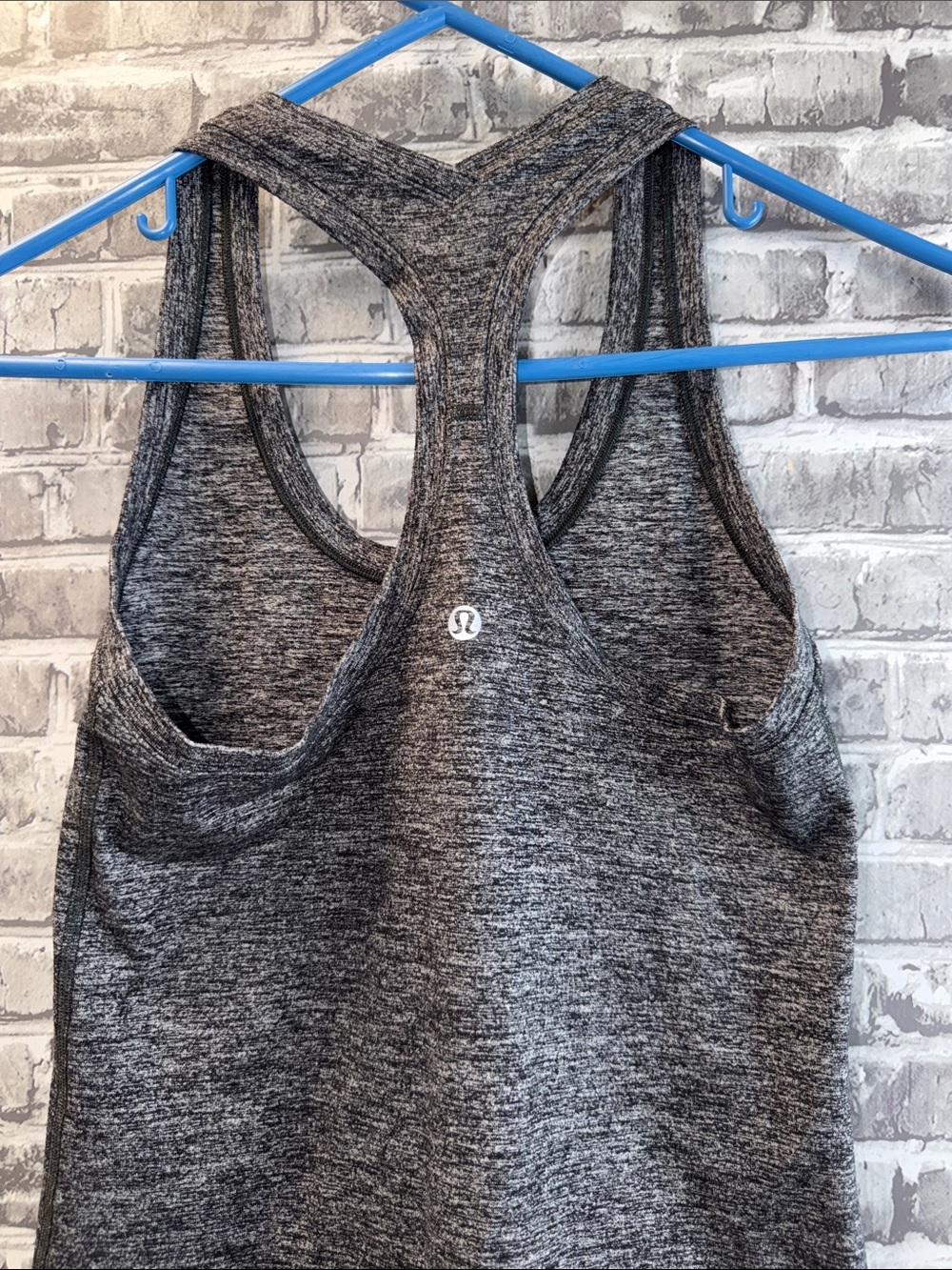 lululemon athletica Heathered Charcoal Gray Racerback Tank - Picture 2 of 7